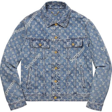 supreme lv 牛仔外套|supreme louis vuitton trucker jacket.